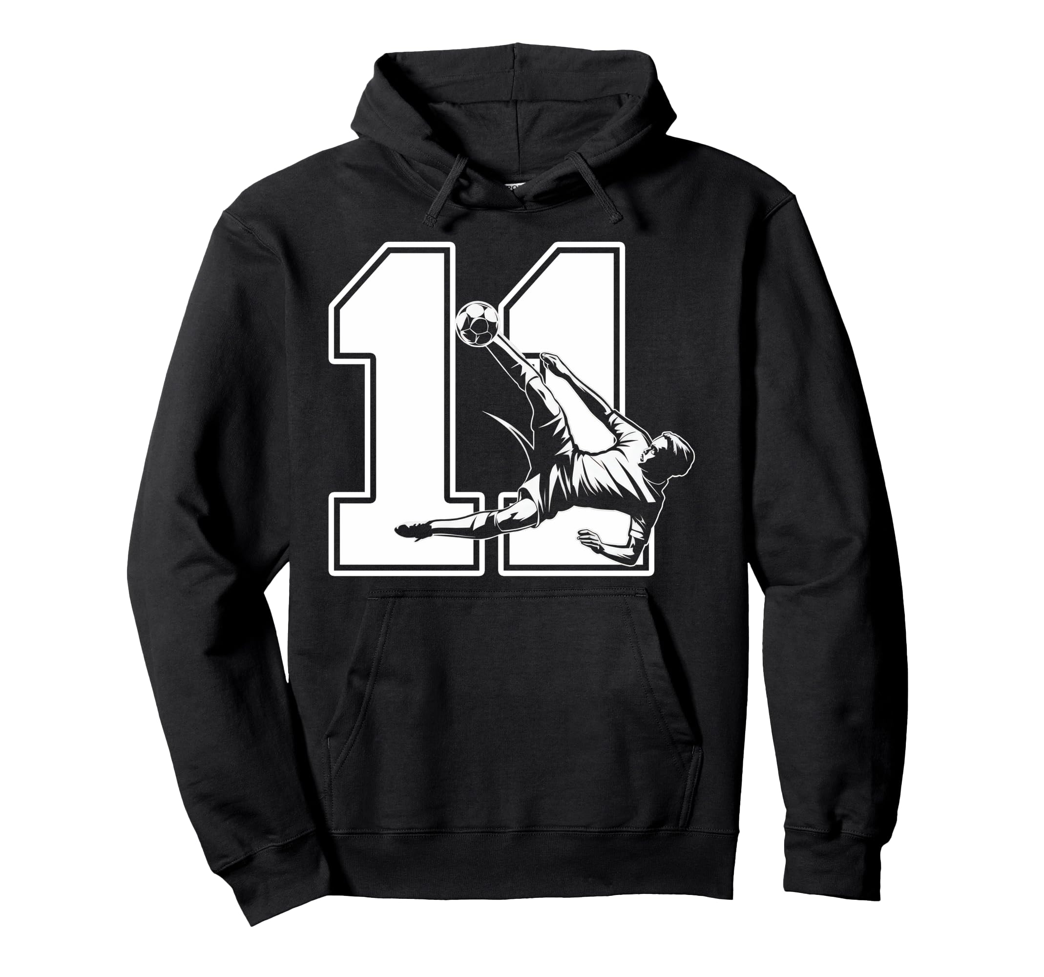 11 Soccer Birthday Gift Soccer Fan Hoodie - Aesthetic Graphic for Adults - T-Shirt, Sweatshirt, Hoodie