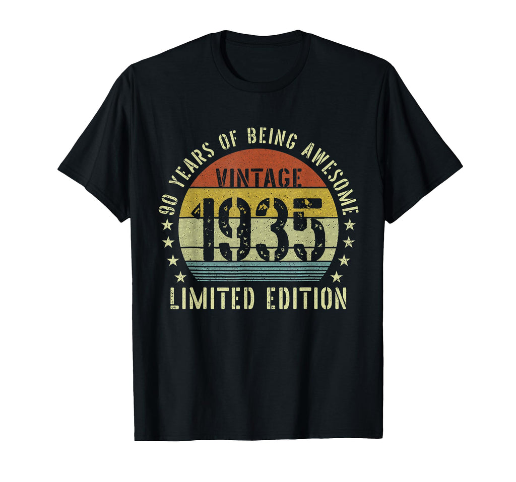 1935 90Th Birthday Gifts 90 Year Old T-Shirt - Minimalist Print Men Women - T-Shirt, Sweatshirt, Hoodie
