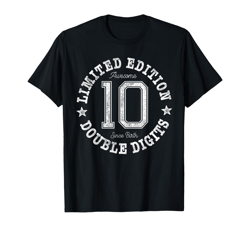 10 Double Digits 10Th Birthday 10 Year T-Shirt - Unique Graphic Men Women - T-Shirt, Sweatshirt, Hoodie