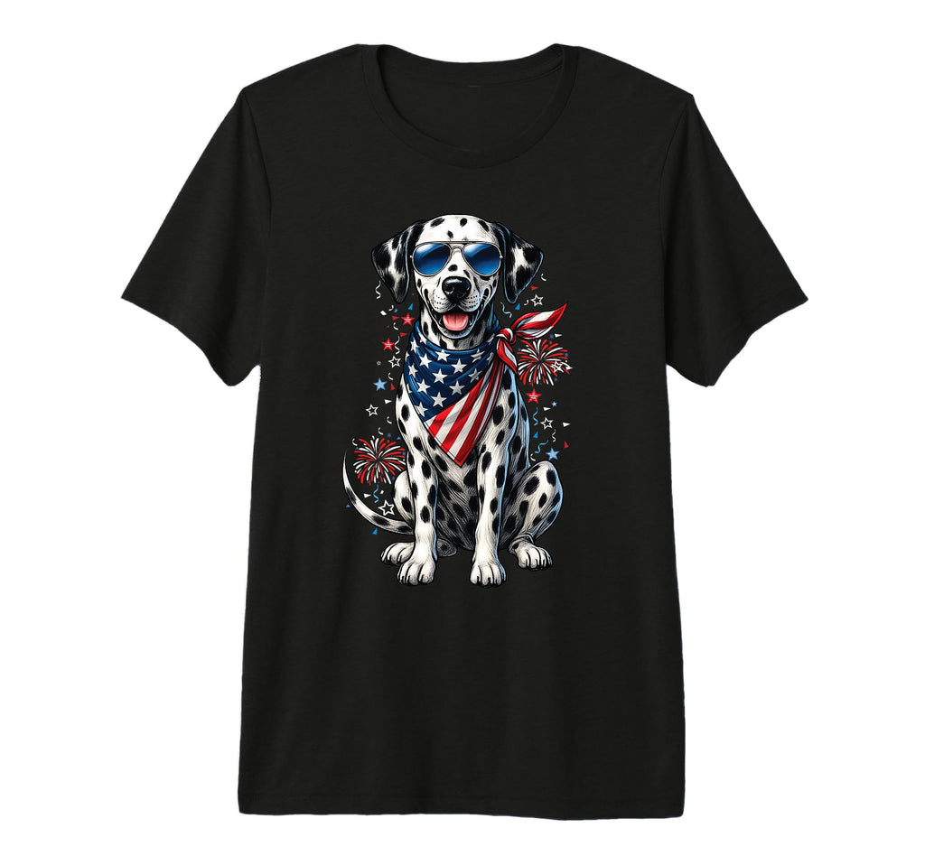 Dalmatian Dog Lovers American Flag T-Shirt - Trendy Graphic Men Women - T-Shirt, Sweatshirt, Hoodie
