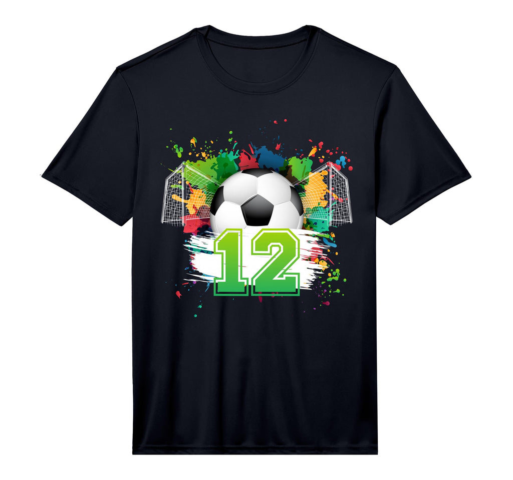 12Th Soccer Birthday Party 12 Year Old T-Shirt - Unique Graphic Unisex - T-Shirt, Sweatshirt, Hoodie