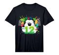 12Th Soccer Birthday Party 12 Year Old T-Shirt - Unique Graphic Unisex - T-Shirt, Sweatshirt, Hoodie
