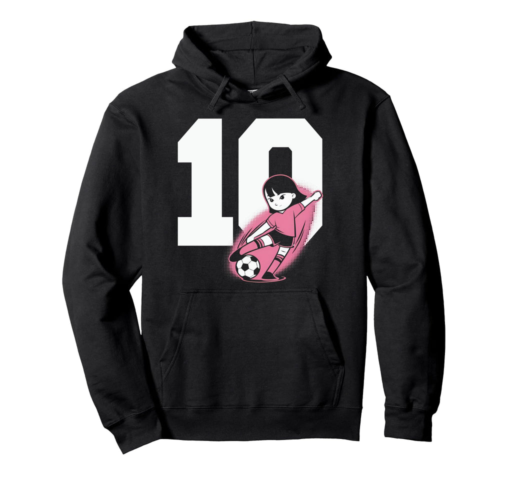 10 Soccer Birthday Gift Soccer Fan Hoodie - Trendy Graphic Men Women - T-Shirt, Sweatshirt, Hoodie