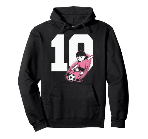 10 Soccer Birthday Gift Soccer Fan Hoodie - Trendy Graphic Men Women - T-Shirt, Sweatshirt, Hoodie