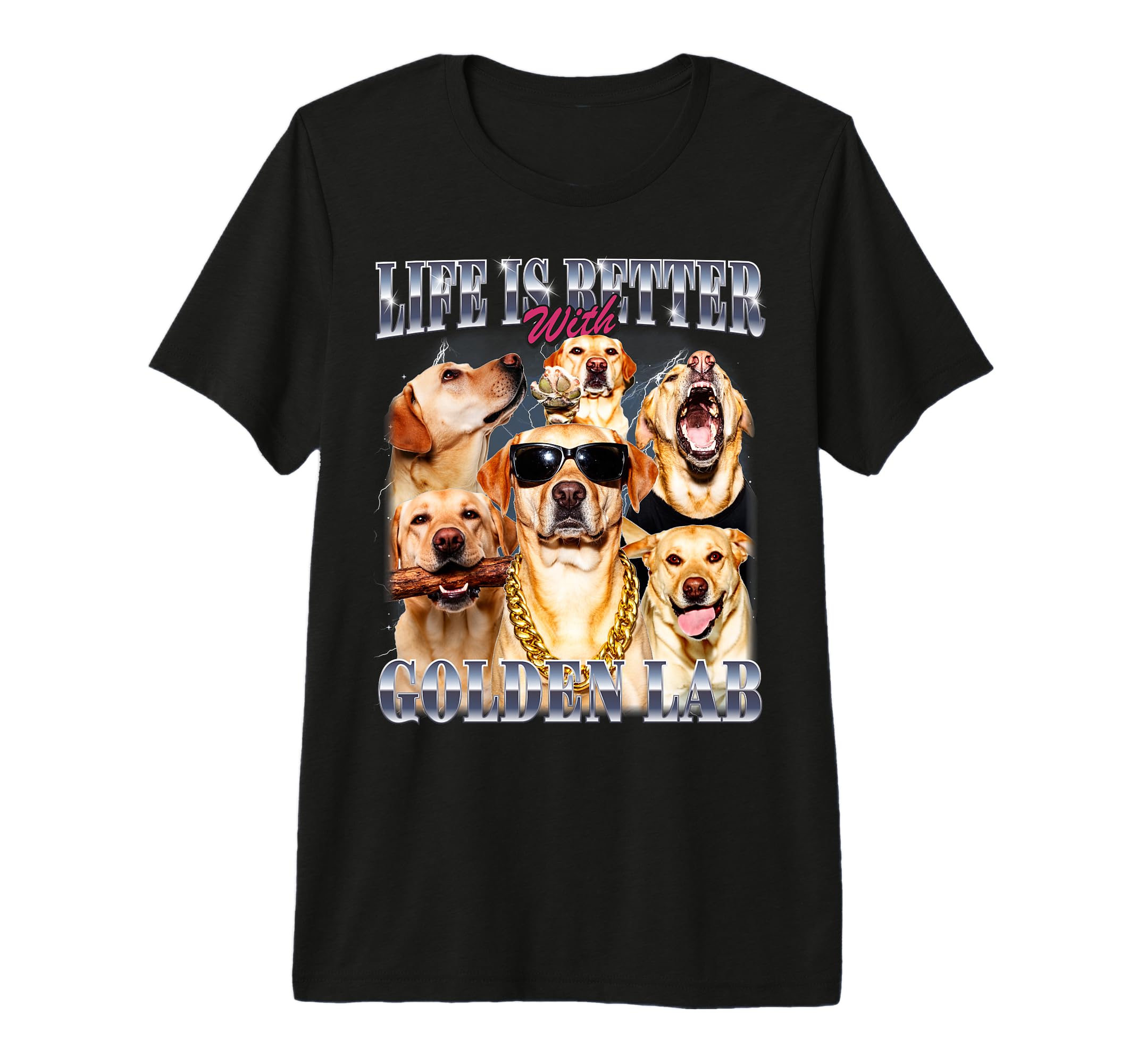 Golden Labrador 90S Yellow Lab Mom T-Shirt - Fun Novelty Design Men Women - T-Shirt, Sweatshirt, Hoodie