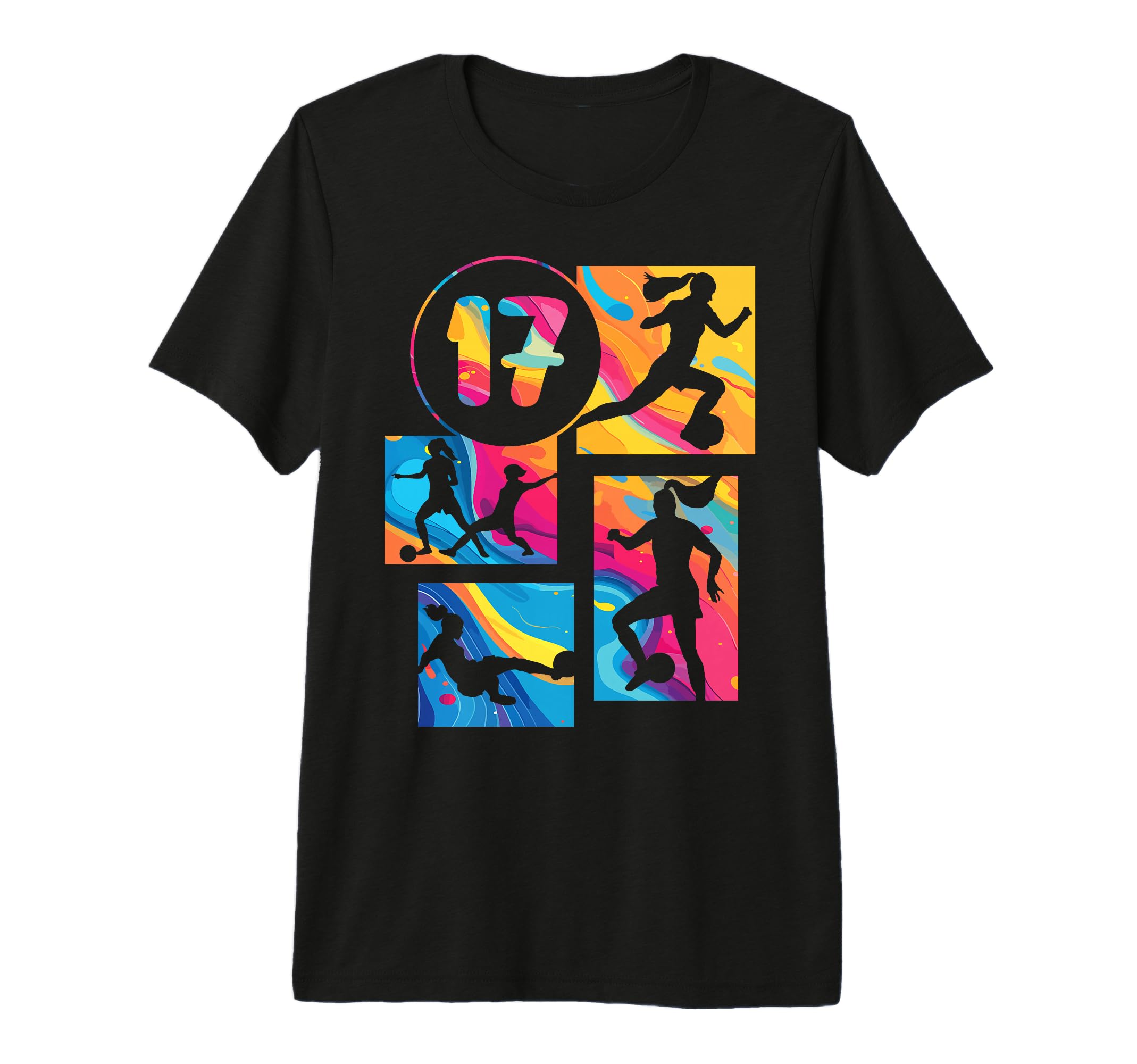 17Th Birthday Soccer Player Football 17 T-Shirt - Graphic Print Men Women - T-Shirt, Sweatshirt, Hoodie