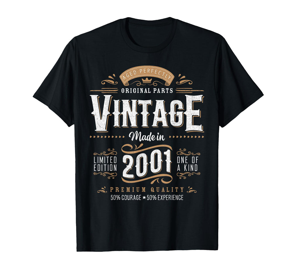 2001 Label 25Th Birthday Gift 25 Year T-Shirt - Fun Novelty Design Unisex - T-Shirt, Sweatshirt, Hoodie