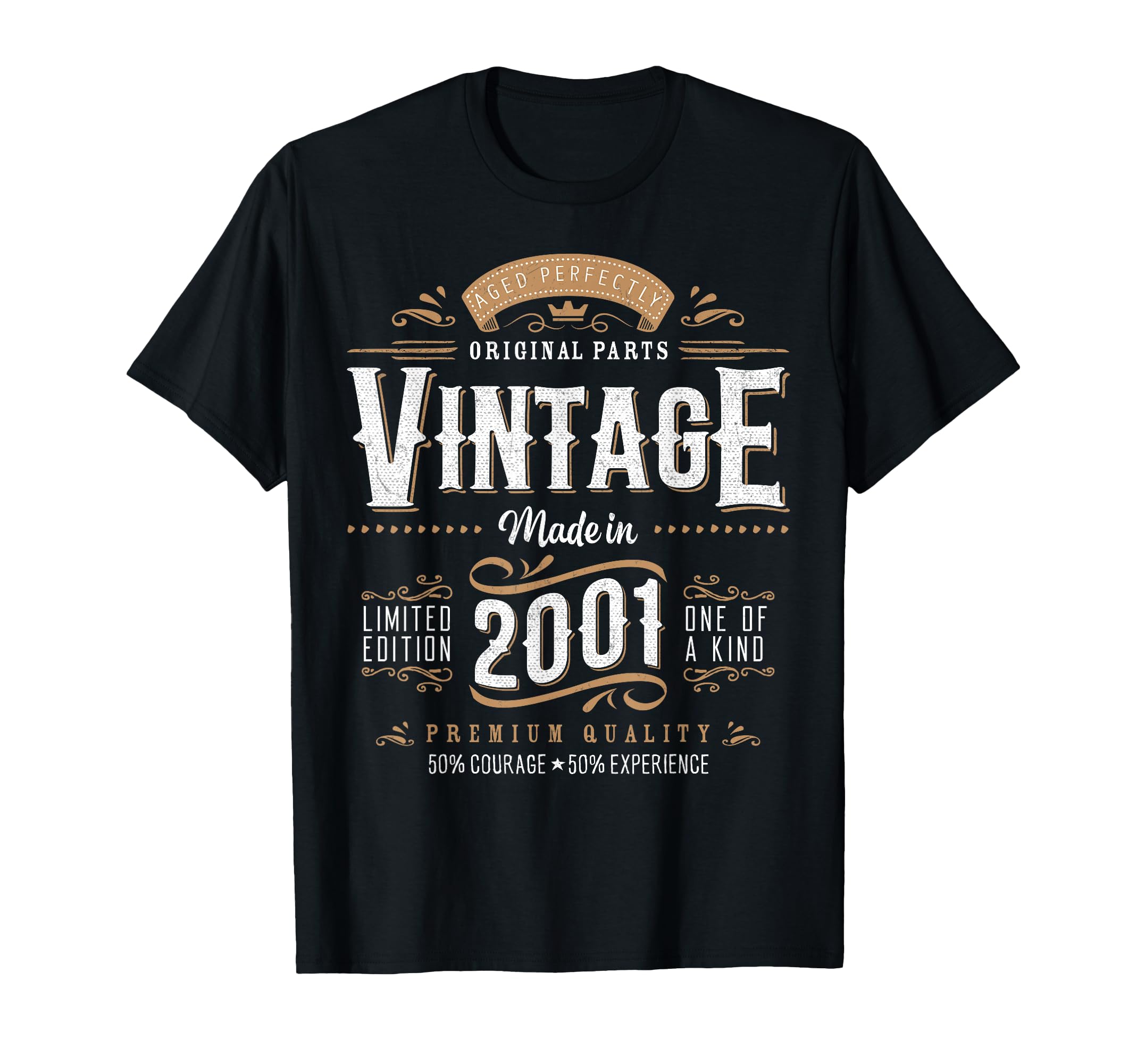 2001 Label 25Th Birthday Gift 25 Year T-Shirt - Fun Novelty Design Unisex - T-Shirt, Sweatshirt, Hoodie