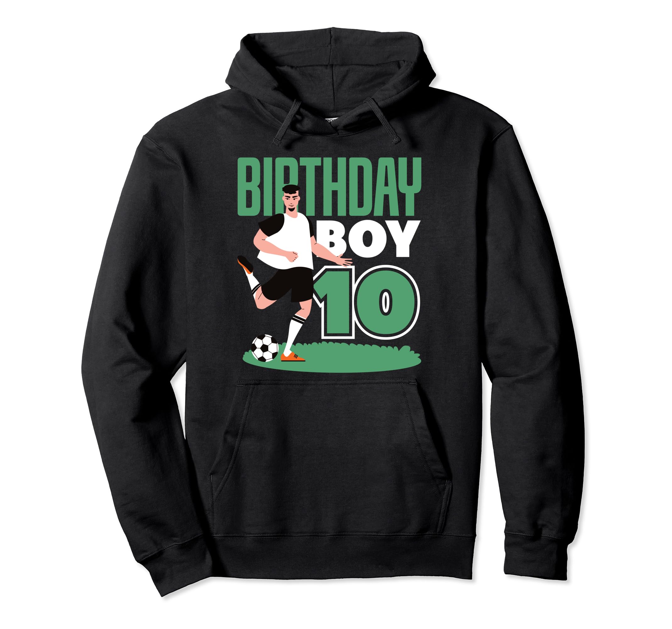10Th Birthday 10 Years Soccer Football Hoodie - Graphic Print Men Women - T-Shirt, Sweatshirt, Hoodie