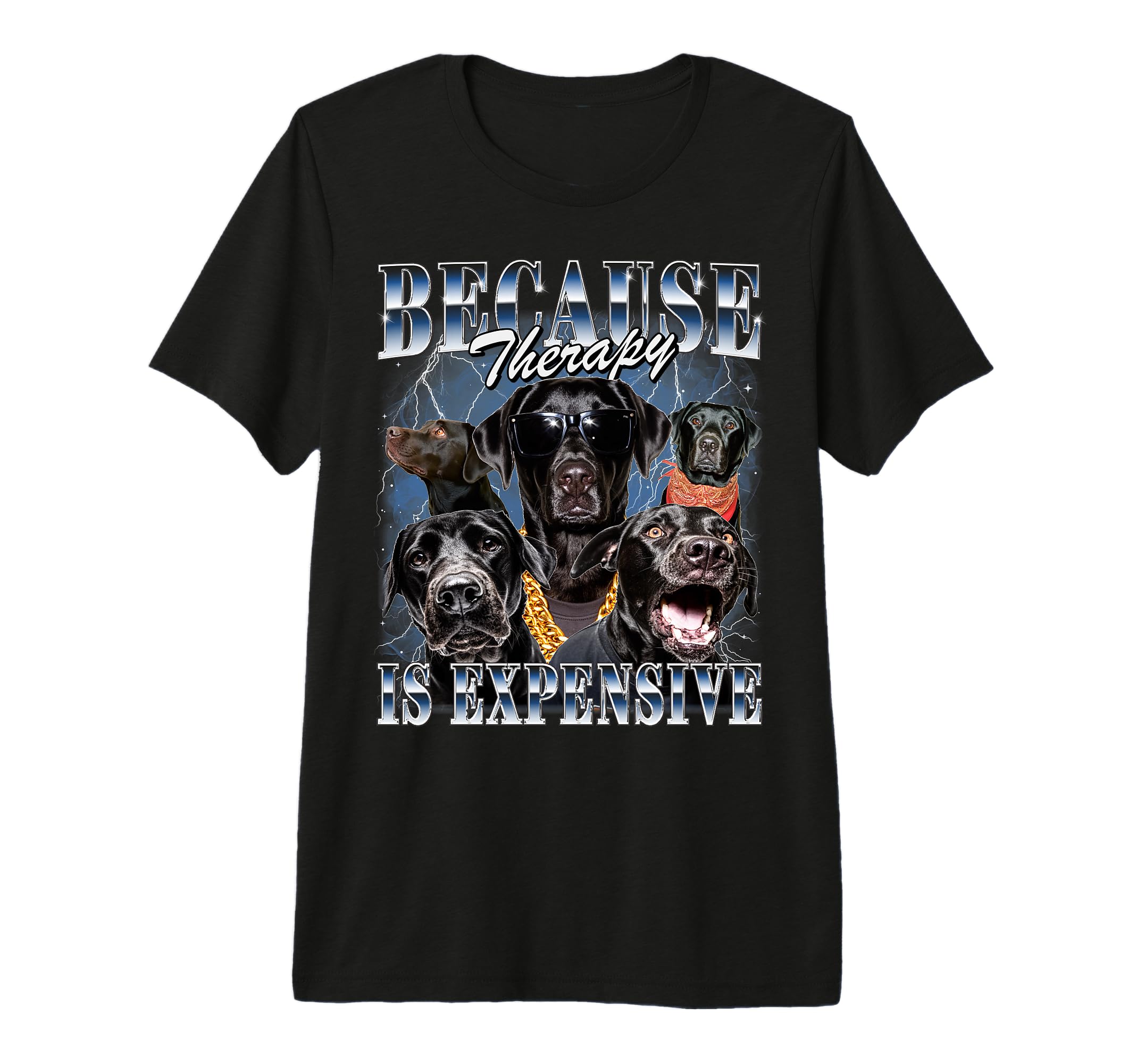 Black Labrador 90S Lab Mom Dad T-Shirt - Aesthetic Graphic for Adults - T-Shirt, Sweatshirt, Hoodie