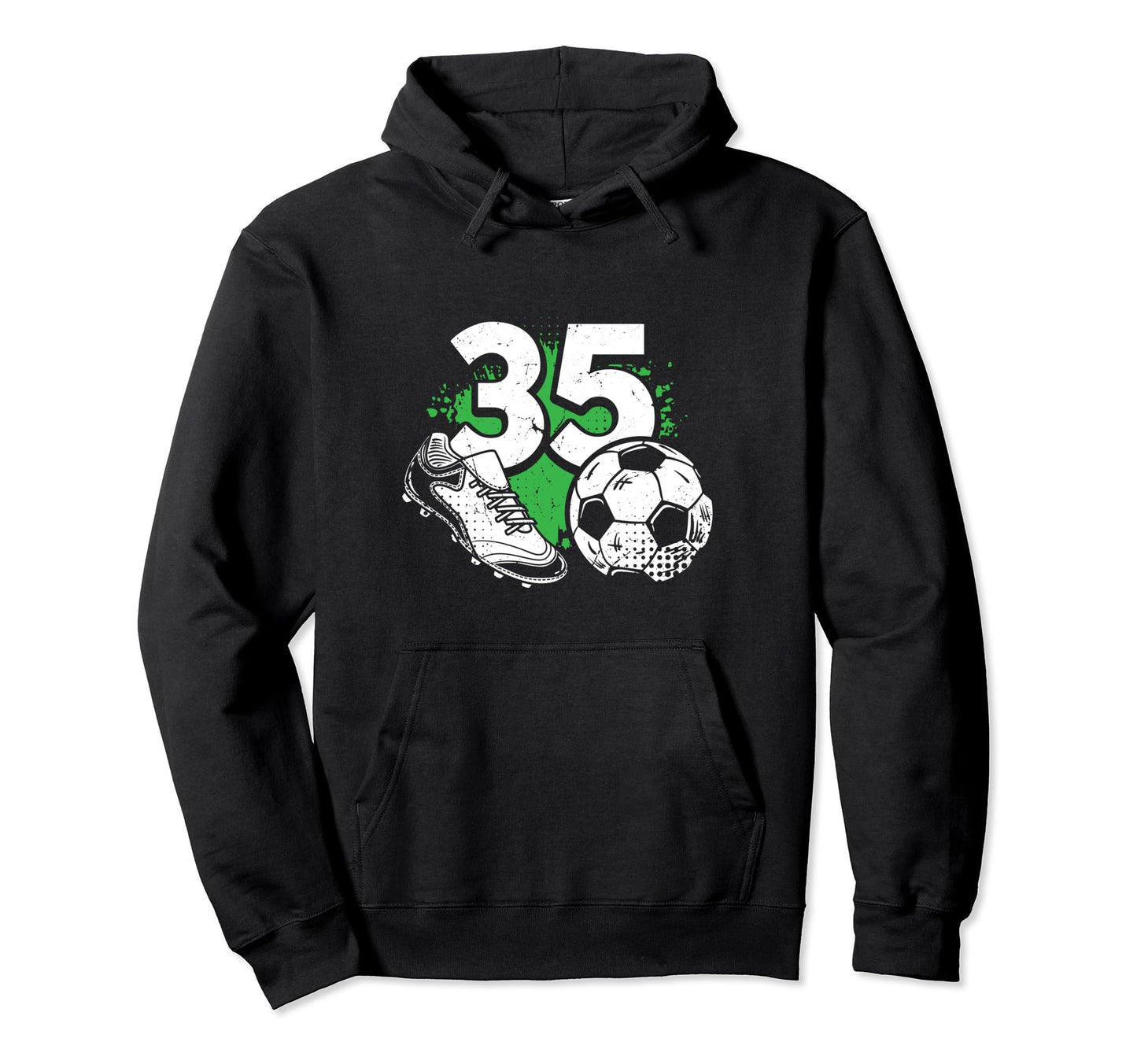 35Th Birthday Soccer Player Football 35 Hoodie - Graphic Print Unisex - T-Shirt, Sweatshirt, Hoodie
