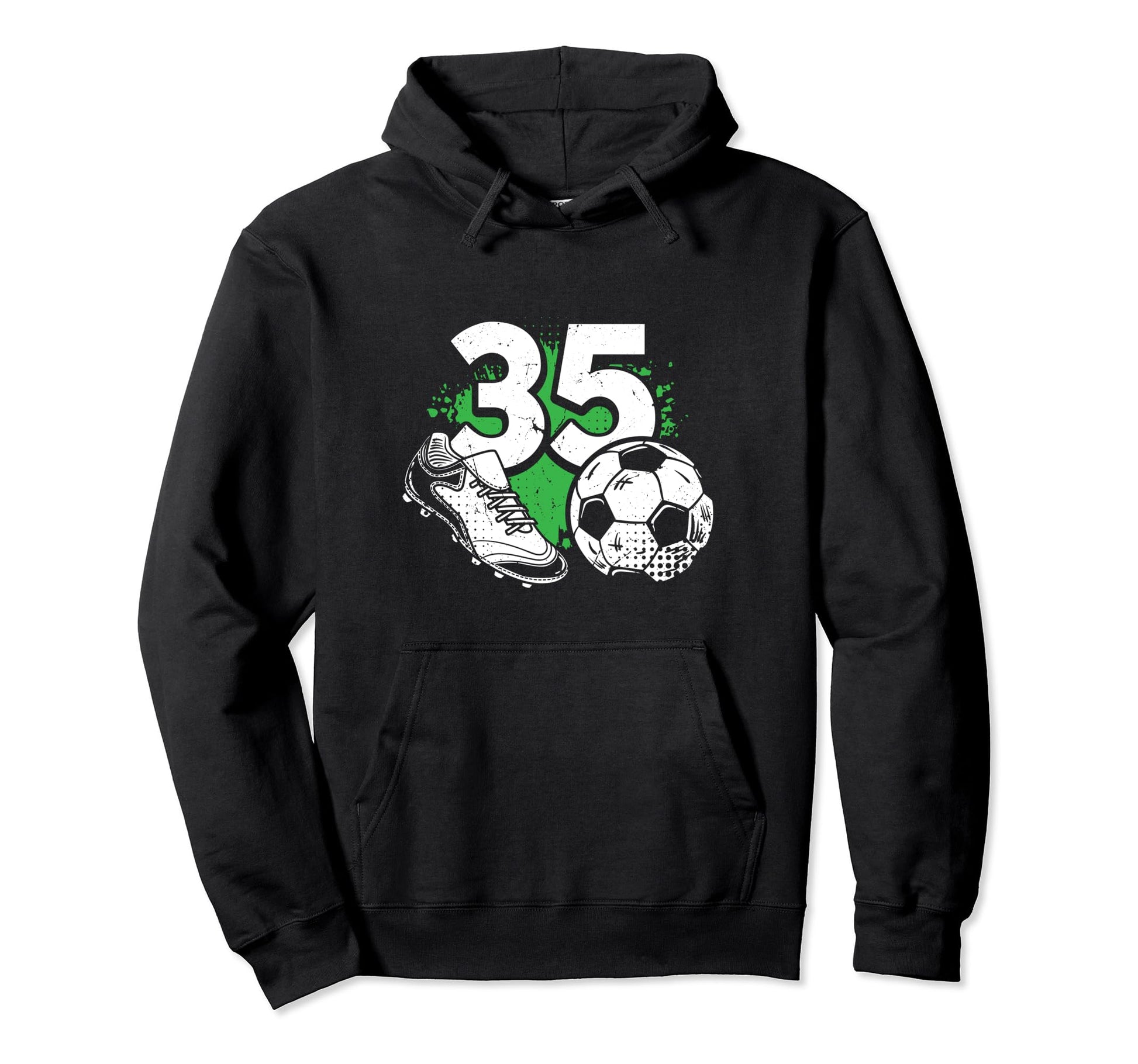 35Th Birthday Soccer Player Football 35 Hoodie - Graphic Print Unisex - T-Shirt, Sweatshirt, Hoodie