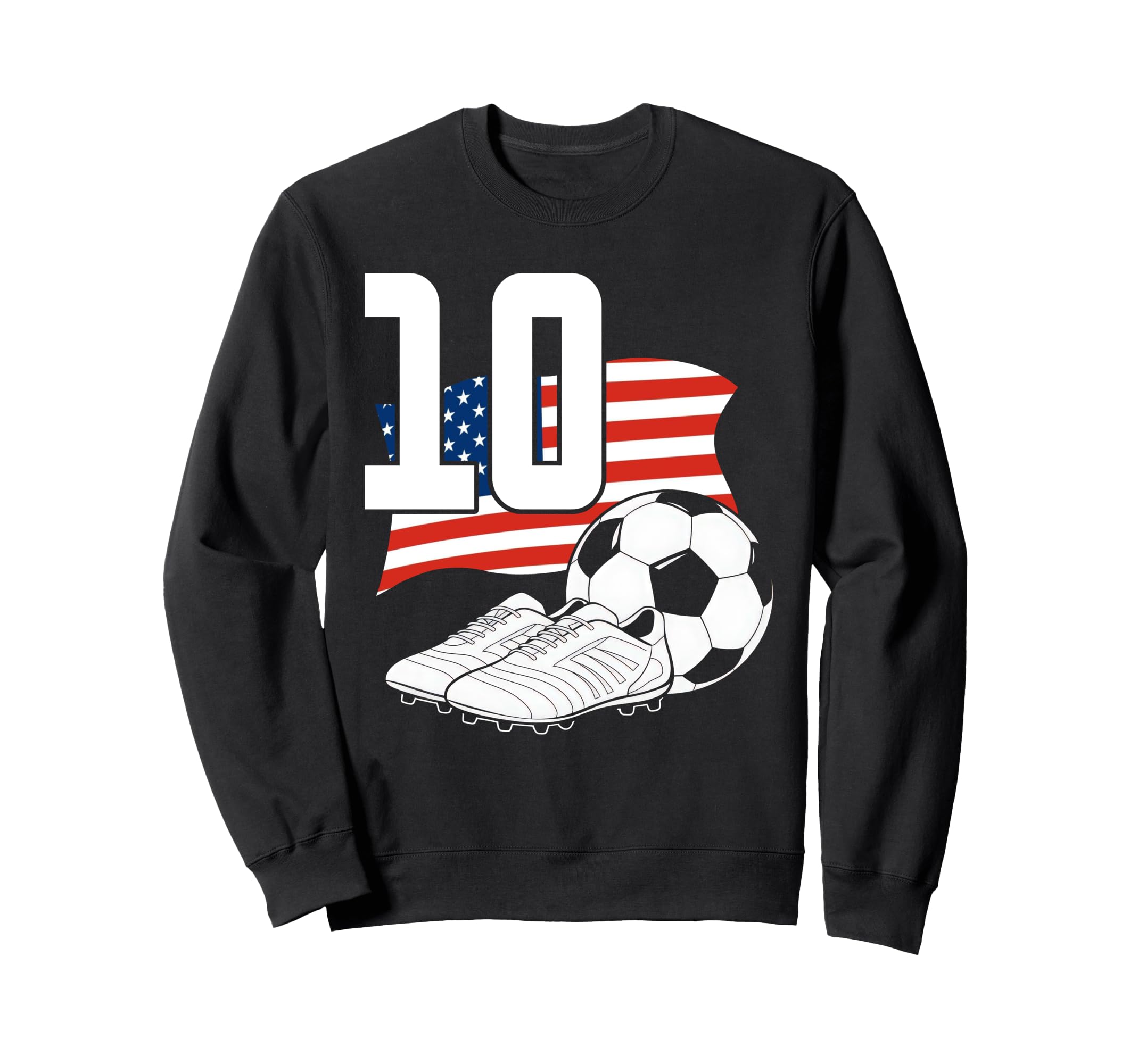 10 Soccer Birthday Gift Soccer Fan Sweatshirt - Streetwear Style Unisex - T-Shirt, Sweatshirt, Hoodie