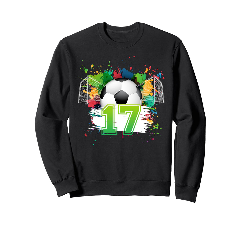 17Th Soccer Birthday Party 17 Year Sweatshirt - Aesthetic Graphic Unisex - T-Shirt, Sweatshirt, Hoodie