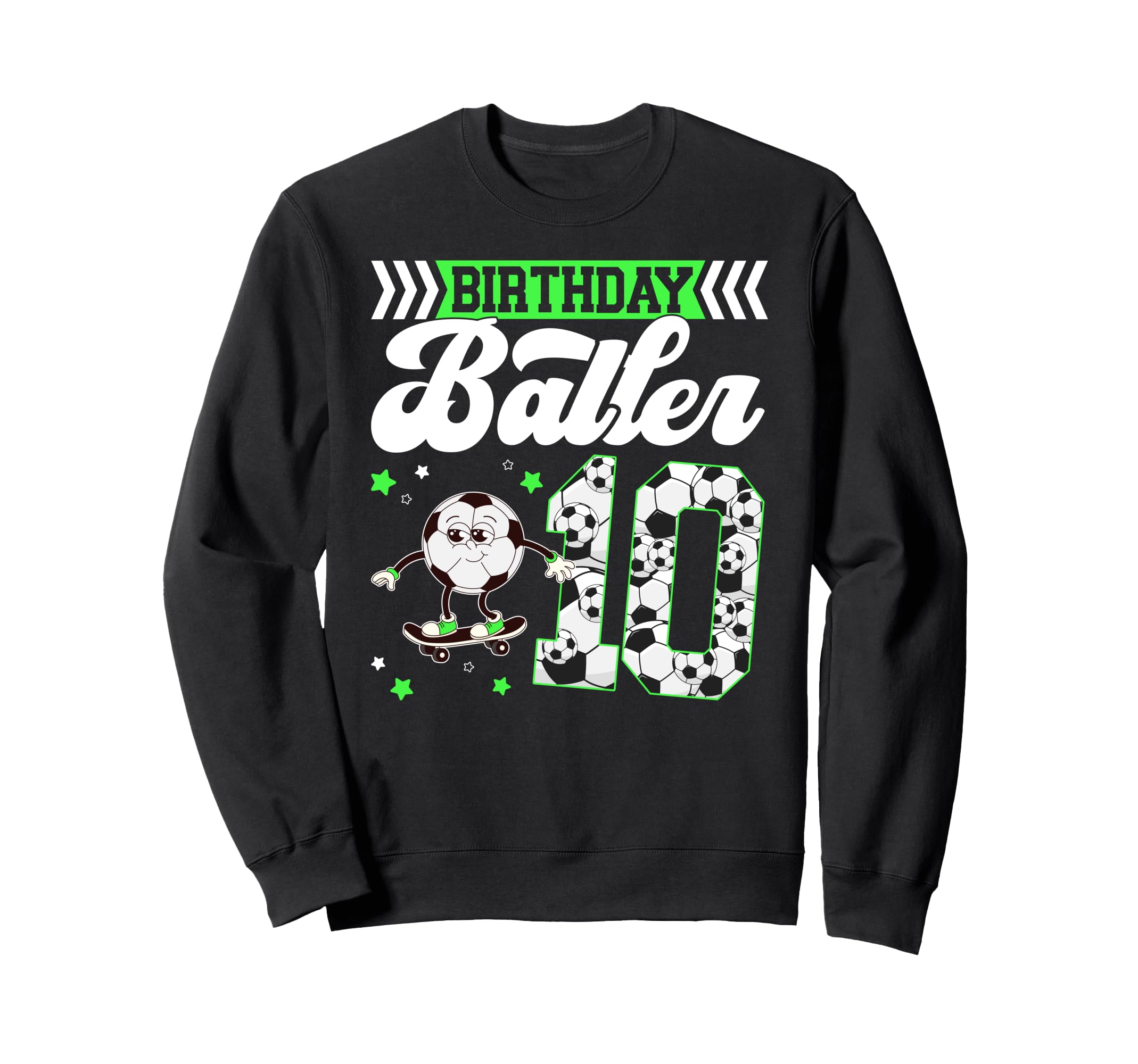 10Th Soccer Birthday Party Ten Sweatshirt - Aesthetic Graphic for Adults - T-Shirt, Sweatshirt, Hoodie