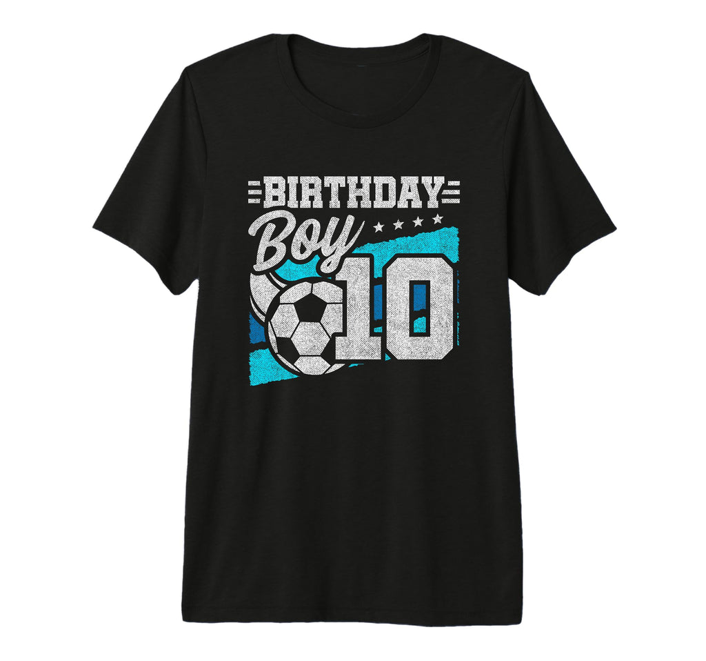 10Th Birthday Soccer Party 10 Year Old T-Shirt - Aesthetic Graphic Unisex - T-Shirt, Sweatshirt, Hoodie