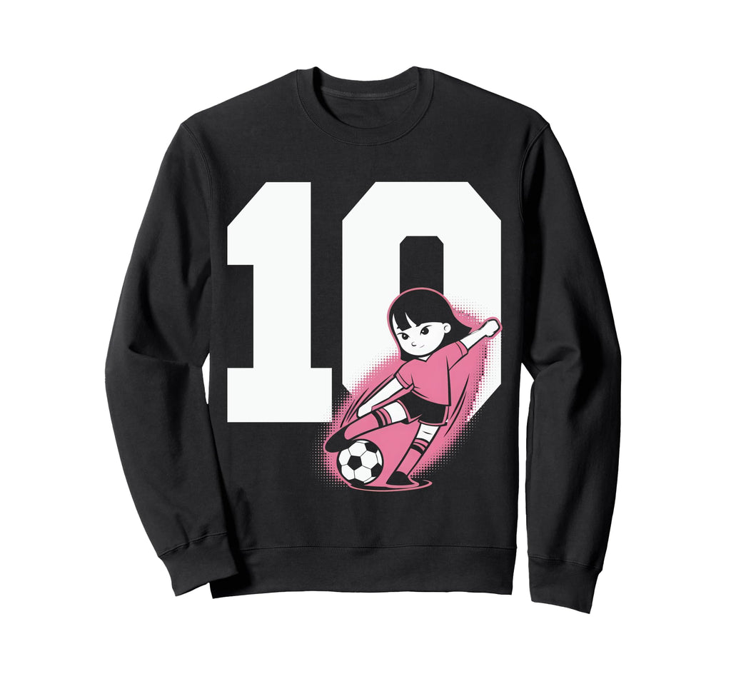10 Soccer Birthday Gift Soccer Fan Sweatshirt - Minimalist Print Men Women - T-Shirt, Sweatshirt, Hoodie