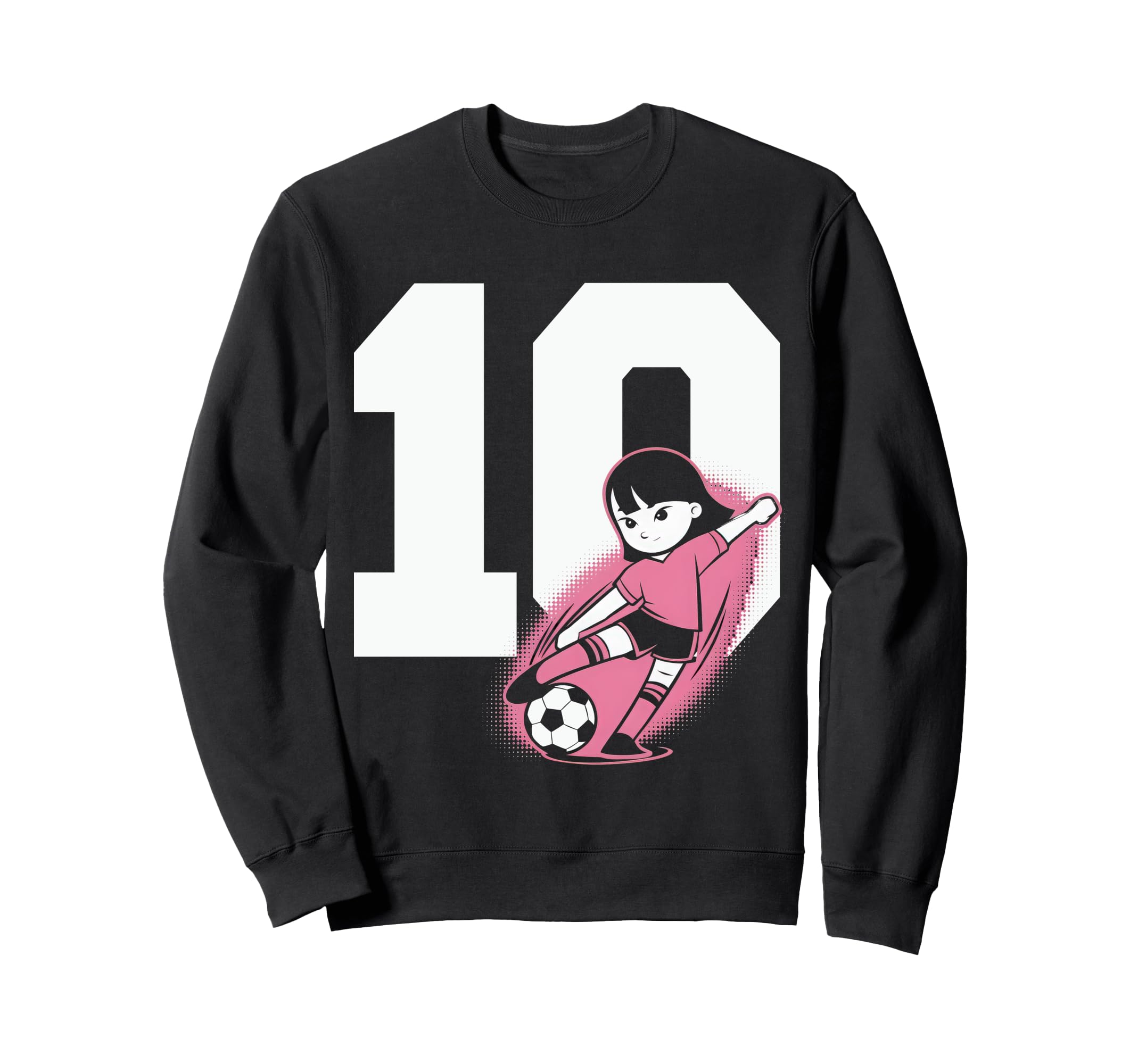 10 Soccer Birthday Gift Soccer Fan Sweatshirt - Minimalist Print Men Women - T-Shirt, Sweatshirt, Hoodie