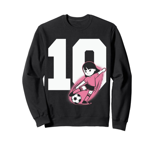 10 Soccer Birthday Gift Soccer Fan Sweatshirt - Minimalist Print Men Women - T-Shirt, Sweatshirt, Hoodie