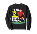 12Th Birthday 12 Years Soccer Sweatshirt - Minimalist Print for Adults - T-Shirt, Sweatshirt, Hoodie