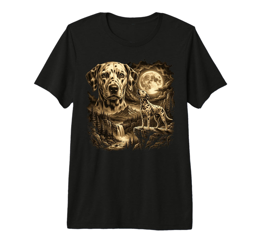 Dalmatian Full Moon Dalmatian Mom Dad T-Shirt - Streetwear Style Men Women - T-Shirt, Sweatshirt, Hoodie