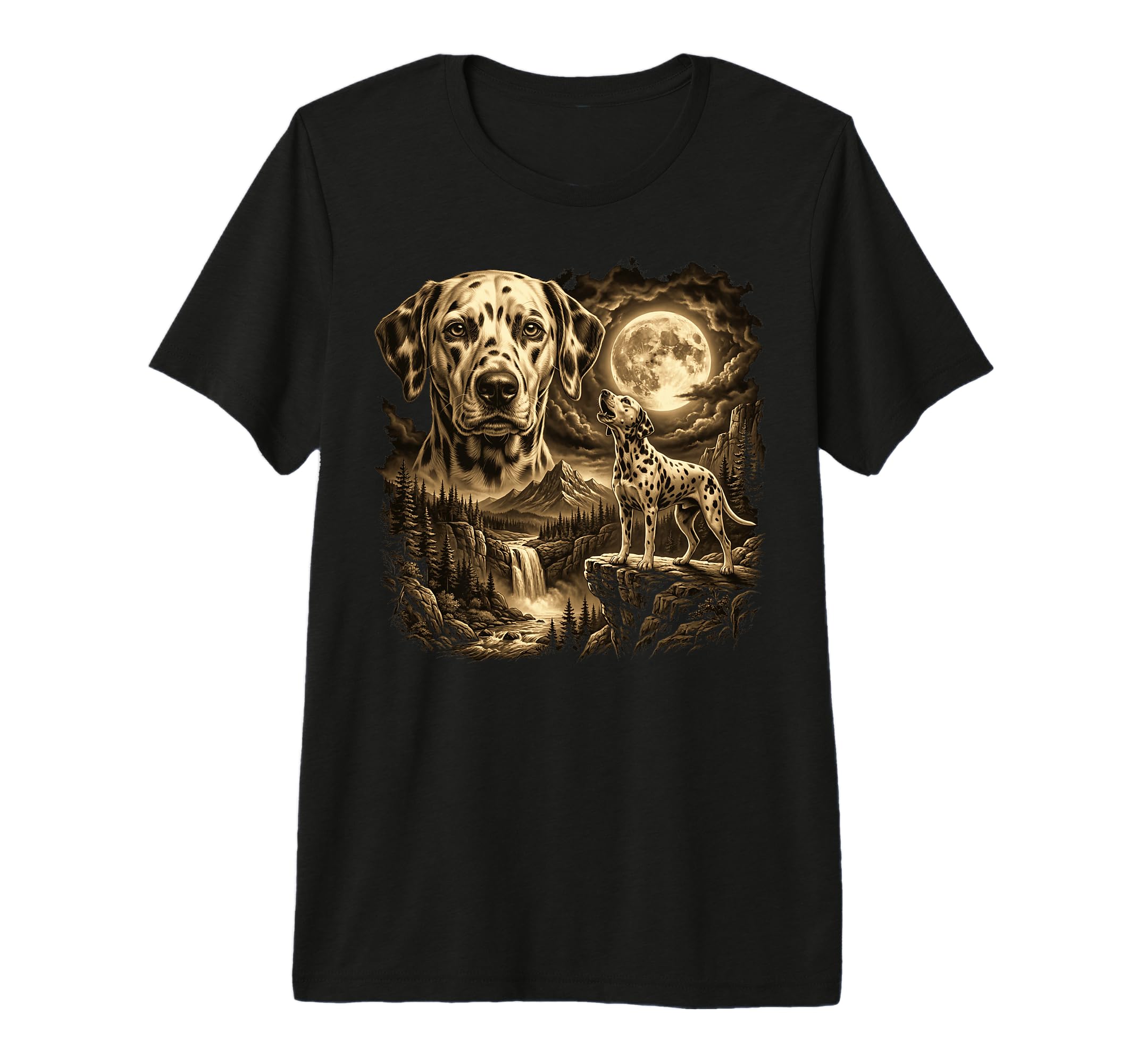Dalmatian Full Moon Dalmatian Mom Dad T-Shirt - Streetwear Style Men Women - T-Shirt, Sweatshirt, Hoodie