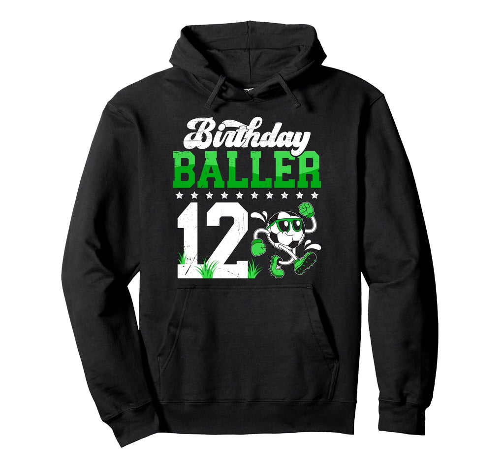 12Th Soccer Birthday Party Twelve Year Hoodie - Streetwear Style Unisex - T-Shirt, Sweatshirt, Hoodie