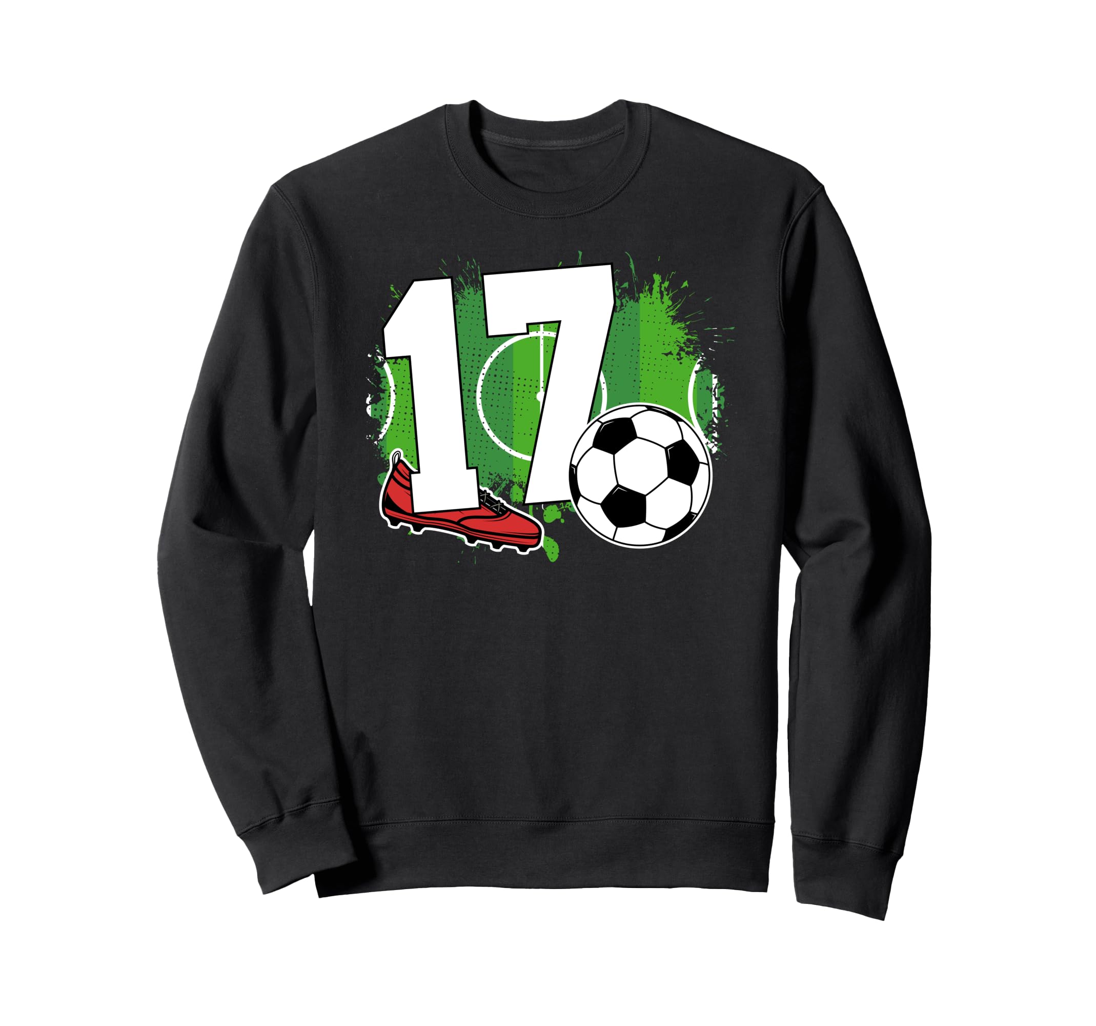 17Th Birthday Party Soccer 17 Year Old Sweatshirt - Unique Graphic Unisex - T-Shirt, Sweatshirt, Hoodie