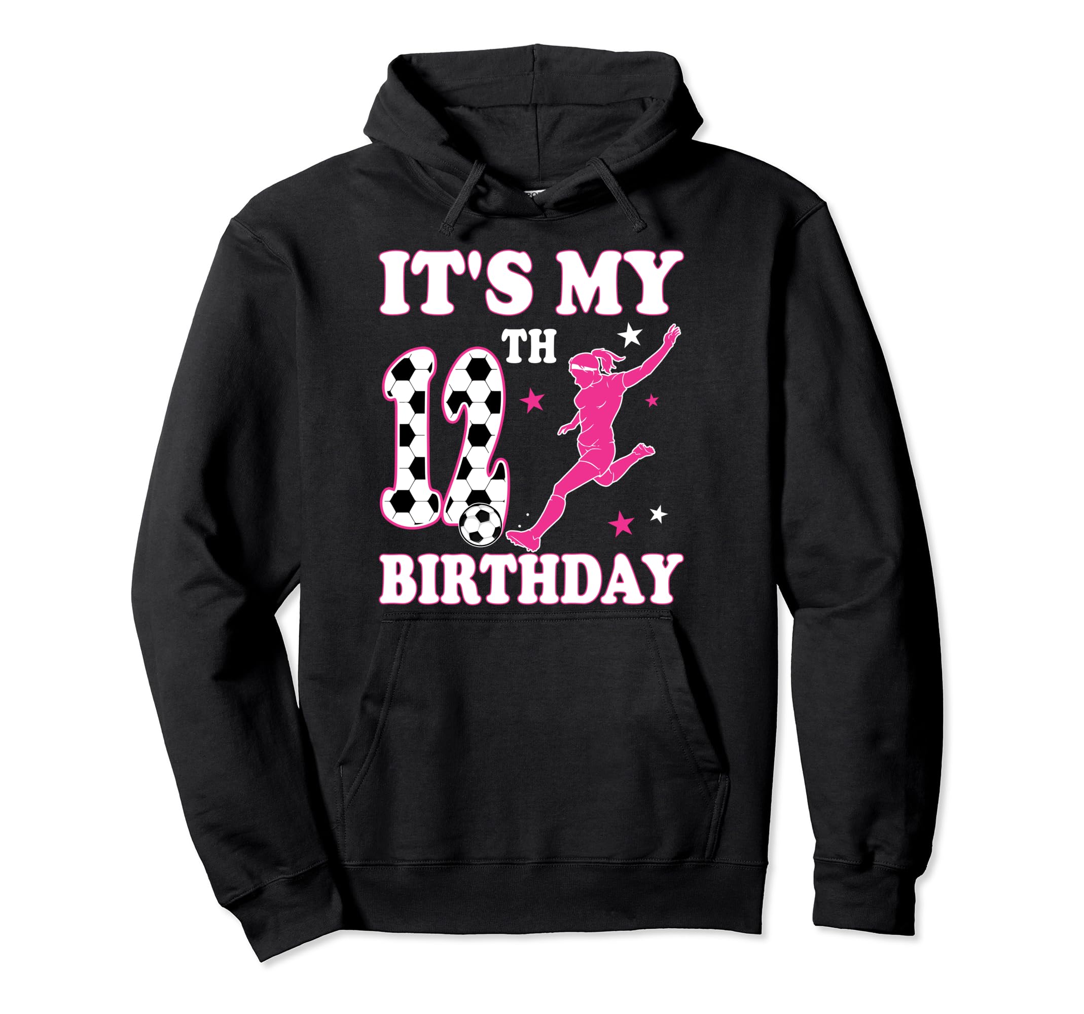 12Th Birthday Soccer Themed 12 Year Hoodie - Fun Novelty Design Men Women - T-Shirt, Sweatshirt, Hoodie