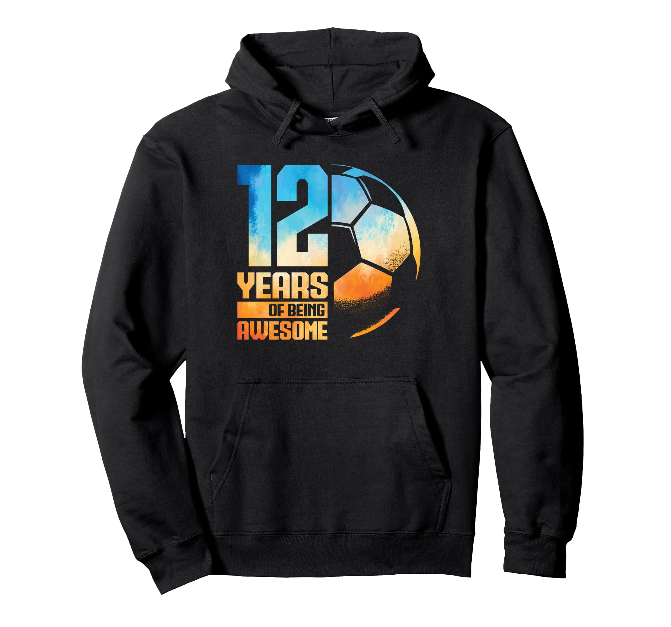 12Th Birthday Soccer Player Football Hoodie - Minimalist Print Men Women - T-Shirt, Sweatshirt, Hoodie