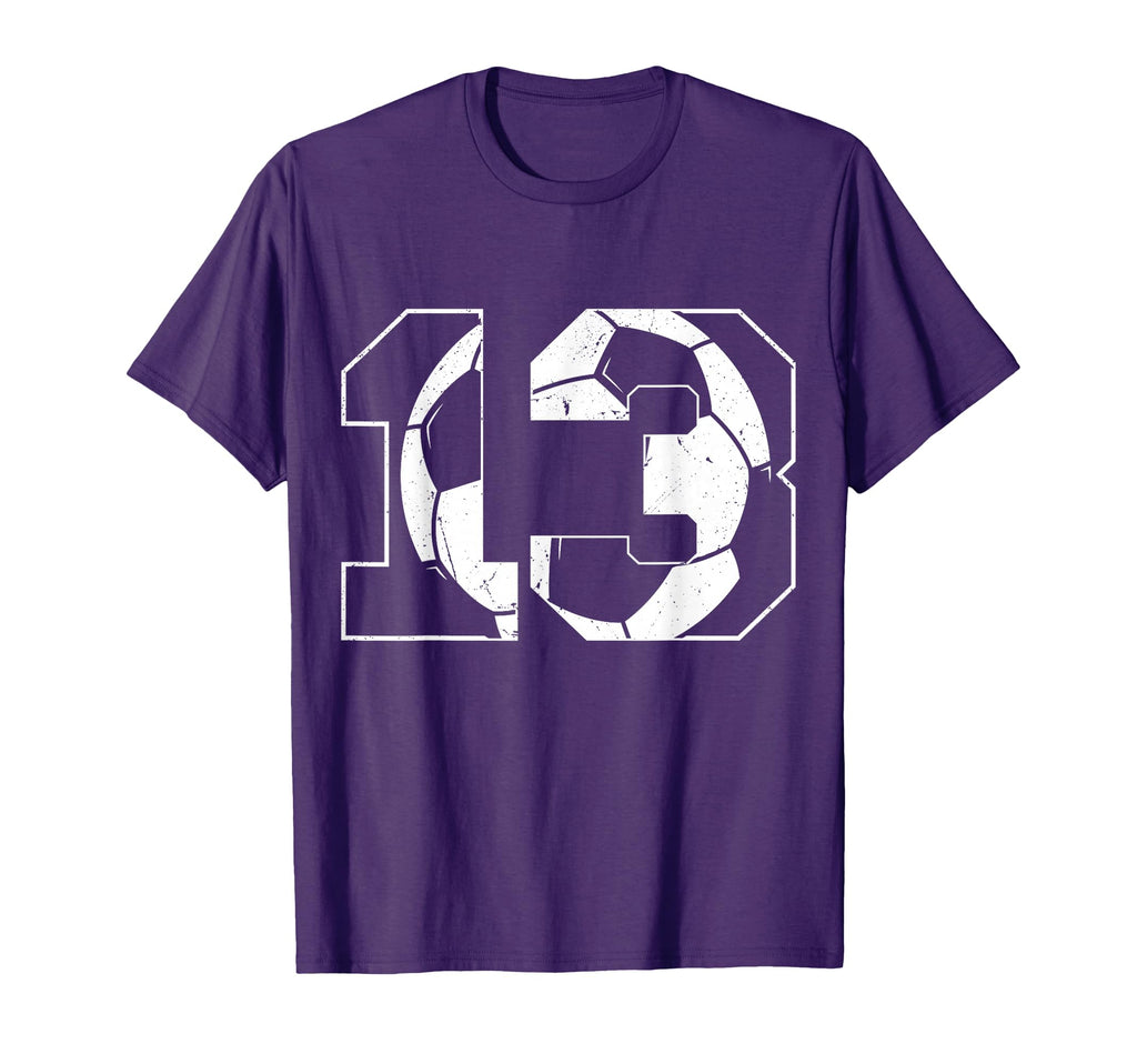 13Th Birthday Soccer Player Football 13 T-Shirt - Graphic Print Men Women - T-Shirt, Sweatshirt, Hoodie
