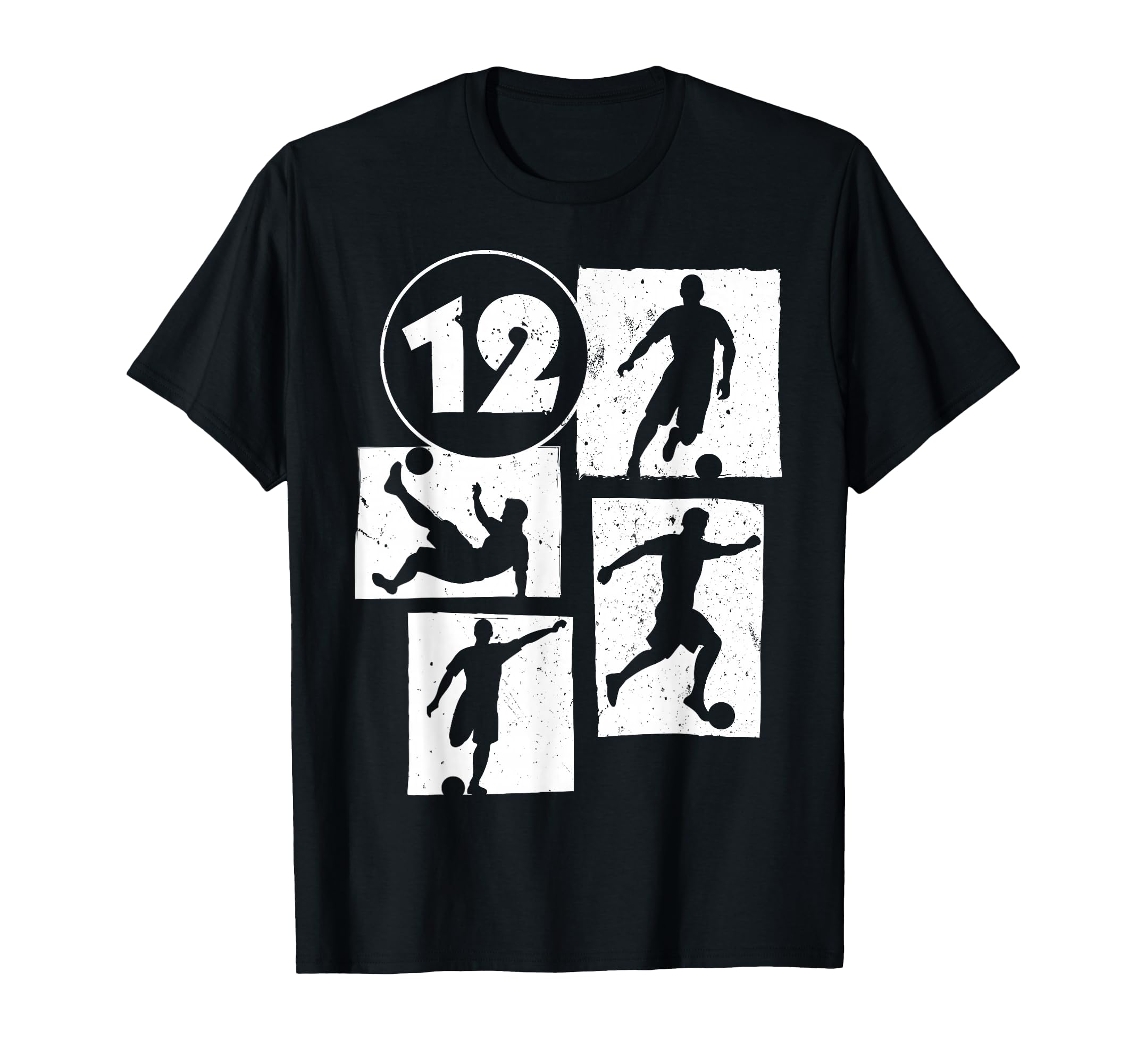 12Th Birthday Soccer Player Football 12 T-Shirt - Graphic Print Men Women - T-Shirt, Sweatshirt, Hoodie