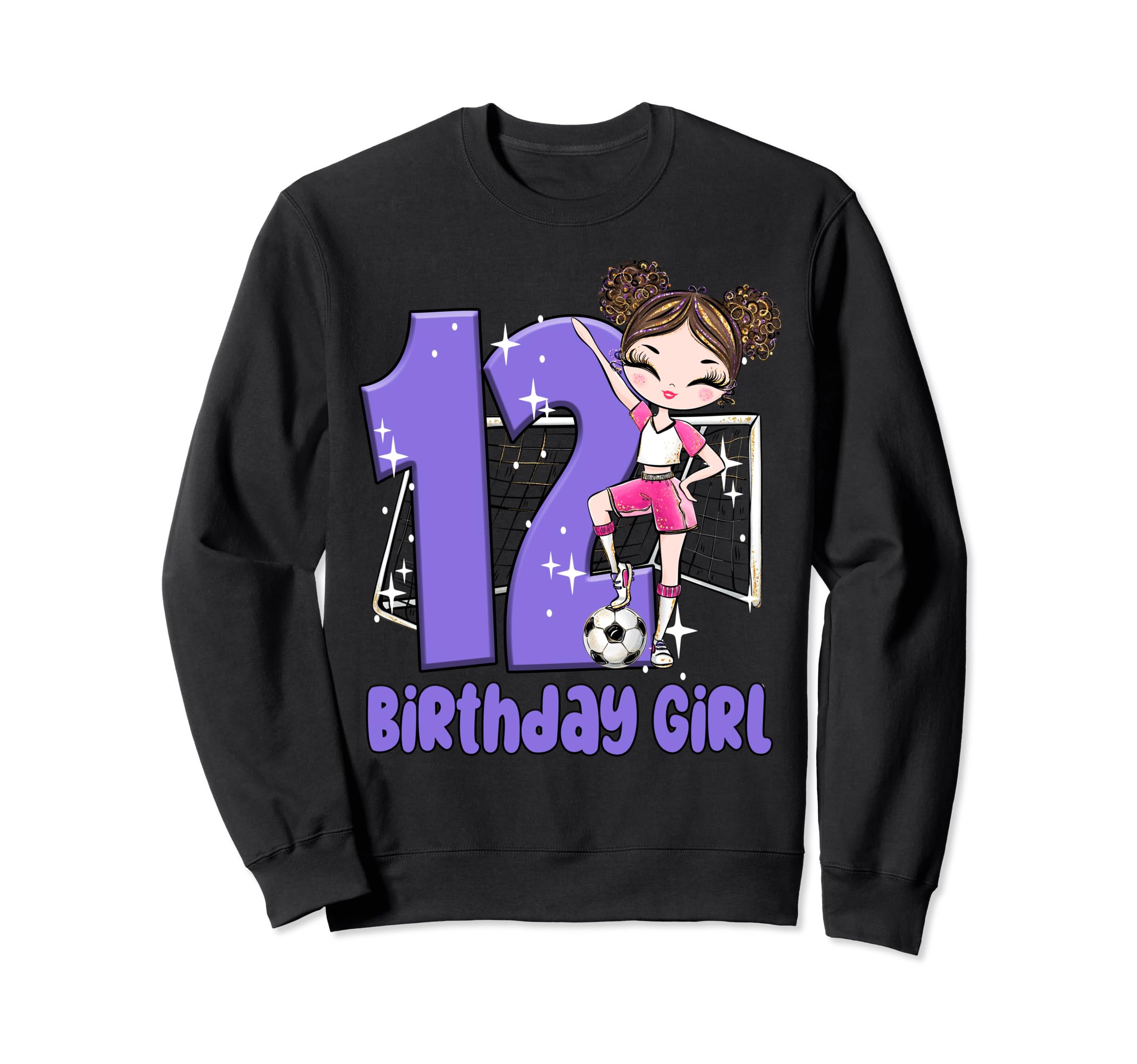 12Th Birthday Soccer Ball Net Party Sweatshirt - Trendy Graphic for Adults - T-Shirt, Sweatshirt, Hoodie