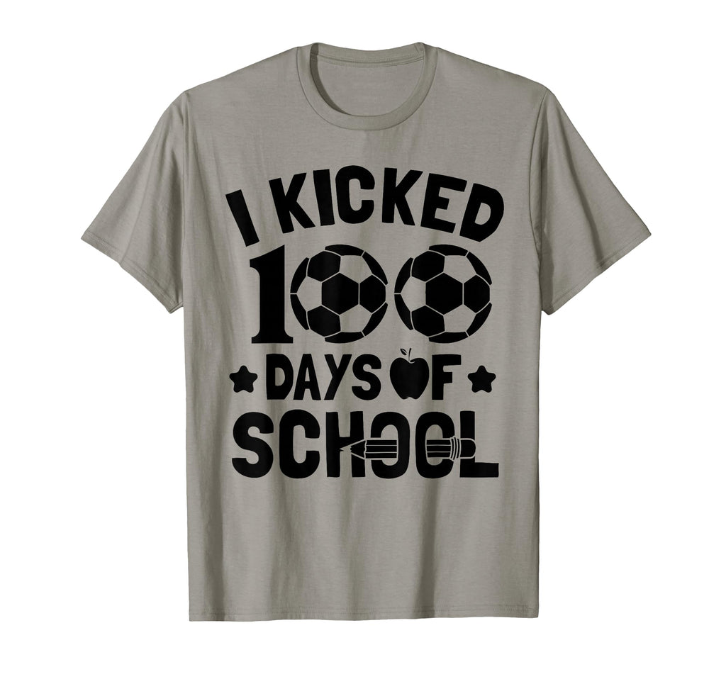I Kicked 100 Days School Soccer Lovers T-Shirt - Graphic Print for Adults - T-Shirt, Sweatshirt, Hoodie