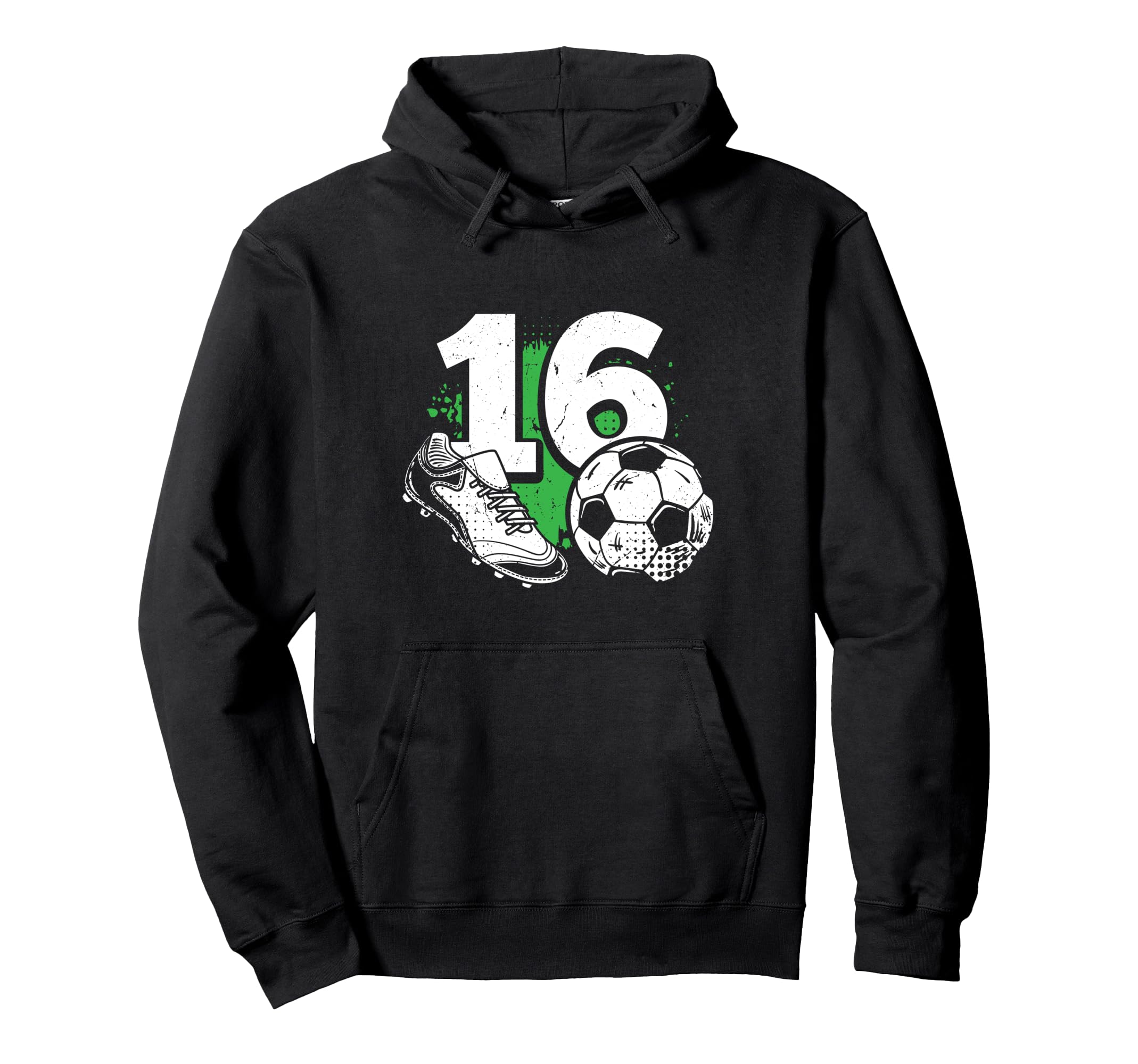 16Th Birthday Soccer Player Football Hoodie - Casual Everyday Wear Unisex - T-Shirt, Sweatshirt, Hoodie