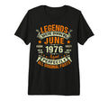 Legends Were Born June 1976 50Th T-Shirt - Novelty Apparel for Adults - T-Shirt, Sweatshirt, Hoodie