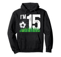 15Th Soccer Birthday Party Fifteen Year Hoodie - Custom Art Print Unisex - T-Shirt, Sweatshirt, Hoodie