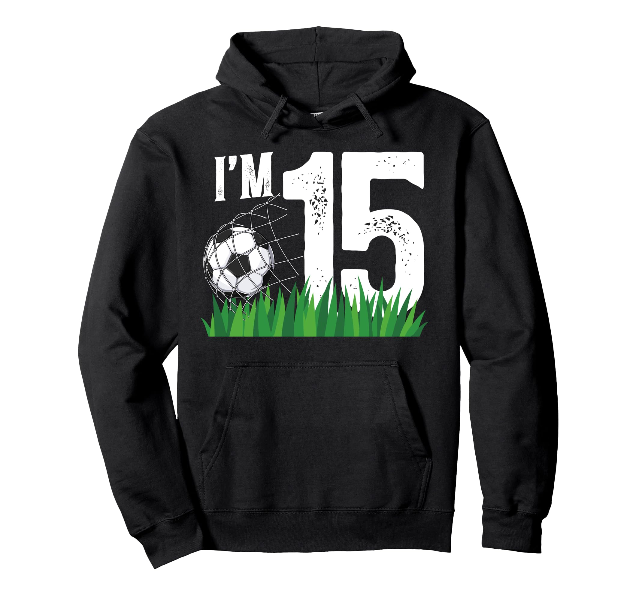 15Th Soccer Birthday Party Fifteen Year Hoodie - Custom Art Print Unisex - T-Shirt, Sweatshirt, Hoodie