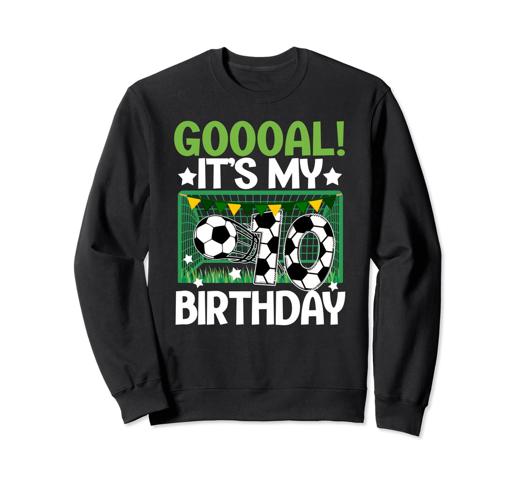 10Th Birthday Party Soccer Ten Year Sweatshirt - Graphic Print for Adults - T-Shirt, Sweatshirt, Hoodie