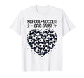 100 Days School Soccer Heart Love 100Th Day T-Shirt - Graphic Print Unisex - T-Shirt, Sweatshirt, Hoodie