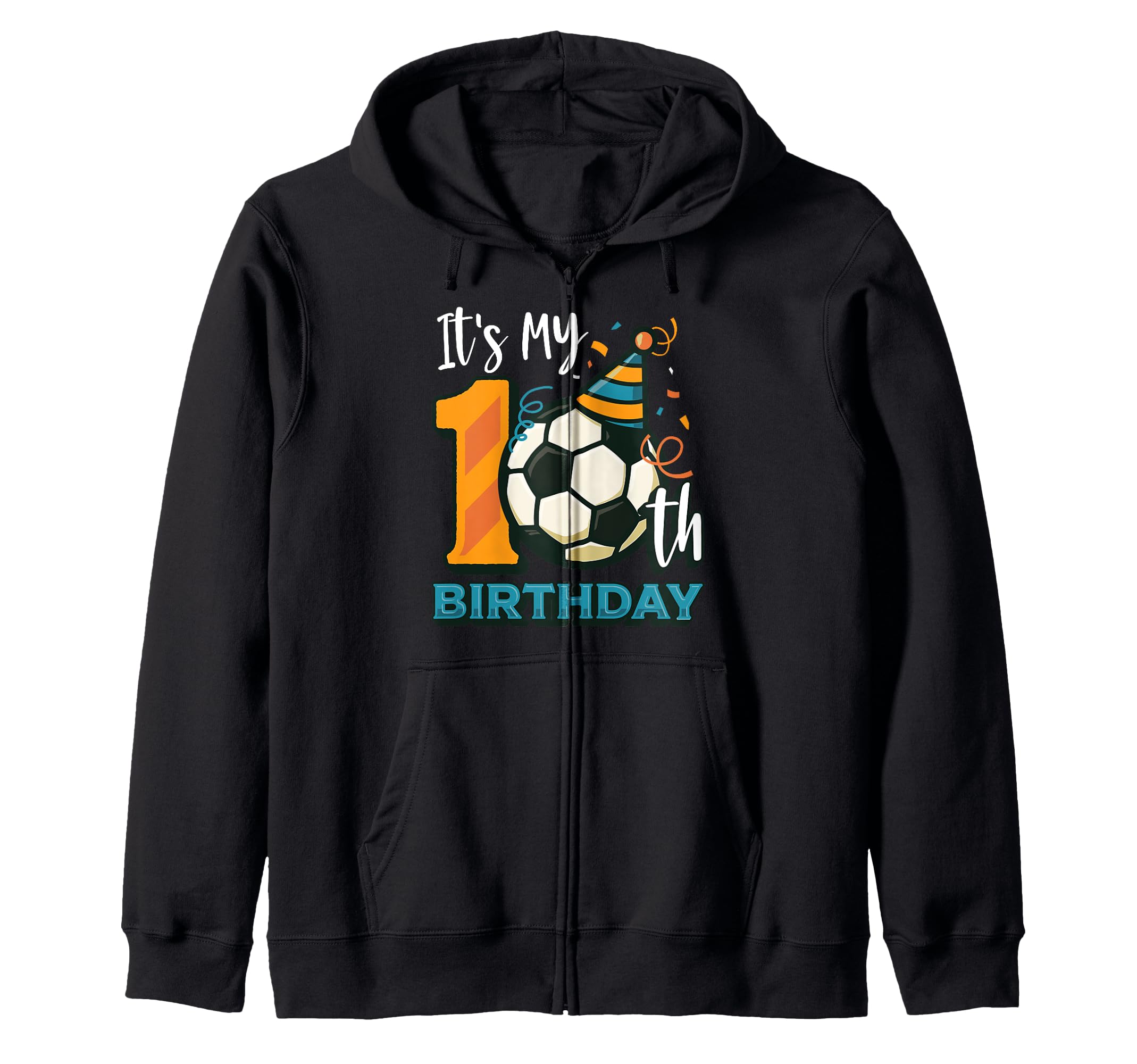 10Th Birthday Soccer Birthday Party Hoodie - Minimalist Print Men Women - T-Shirt, Sweatshirt, Hoodie