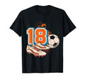 18Th Birthday Soccer Player Football 18 T-Shirt - Unique Graphic Unisex - T-Shirt, Sweatshirt, Hoodie