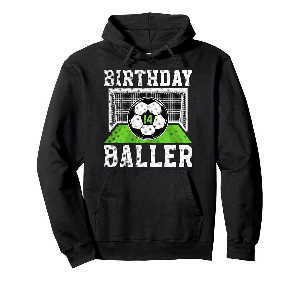 14Th Birthday Soccer 14 Year Old Hoodie - Streetwear Style for Adults - T-Shirt, Sweatshirt, Hoodie