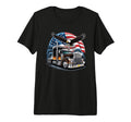 American Flag Trucker Dad Big Rig T-Shirt - Aesthetic Graphic Unisex - T-Shirt, Sweatshirt, Hoodie