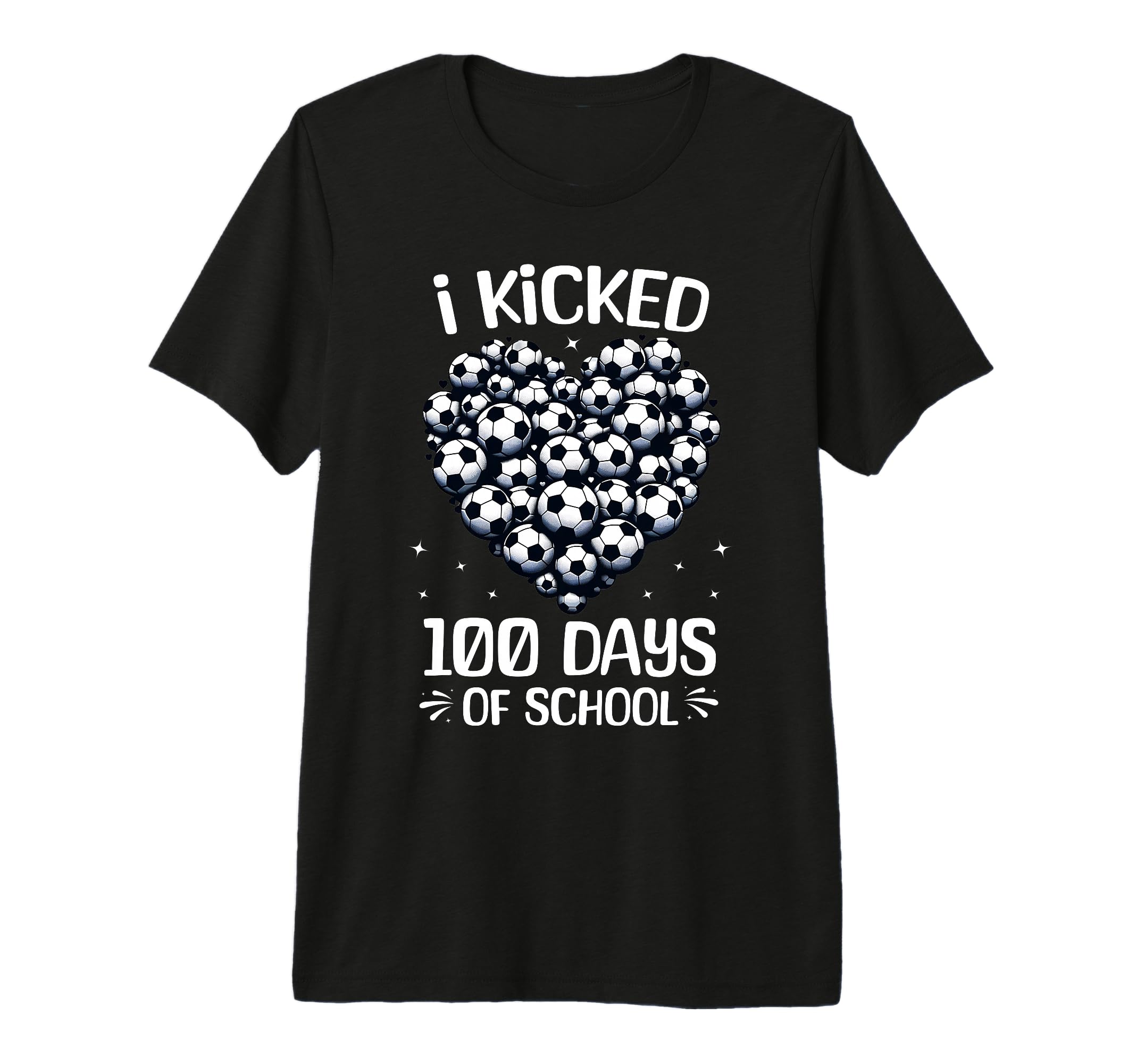 100 Days School Soccer Heart Love 100Th T-Shirt - Graphic Print for Adults - T-Shirt, Sweatshirt, Hoodie