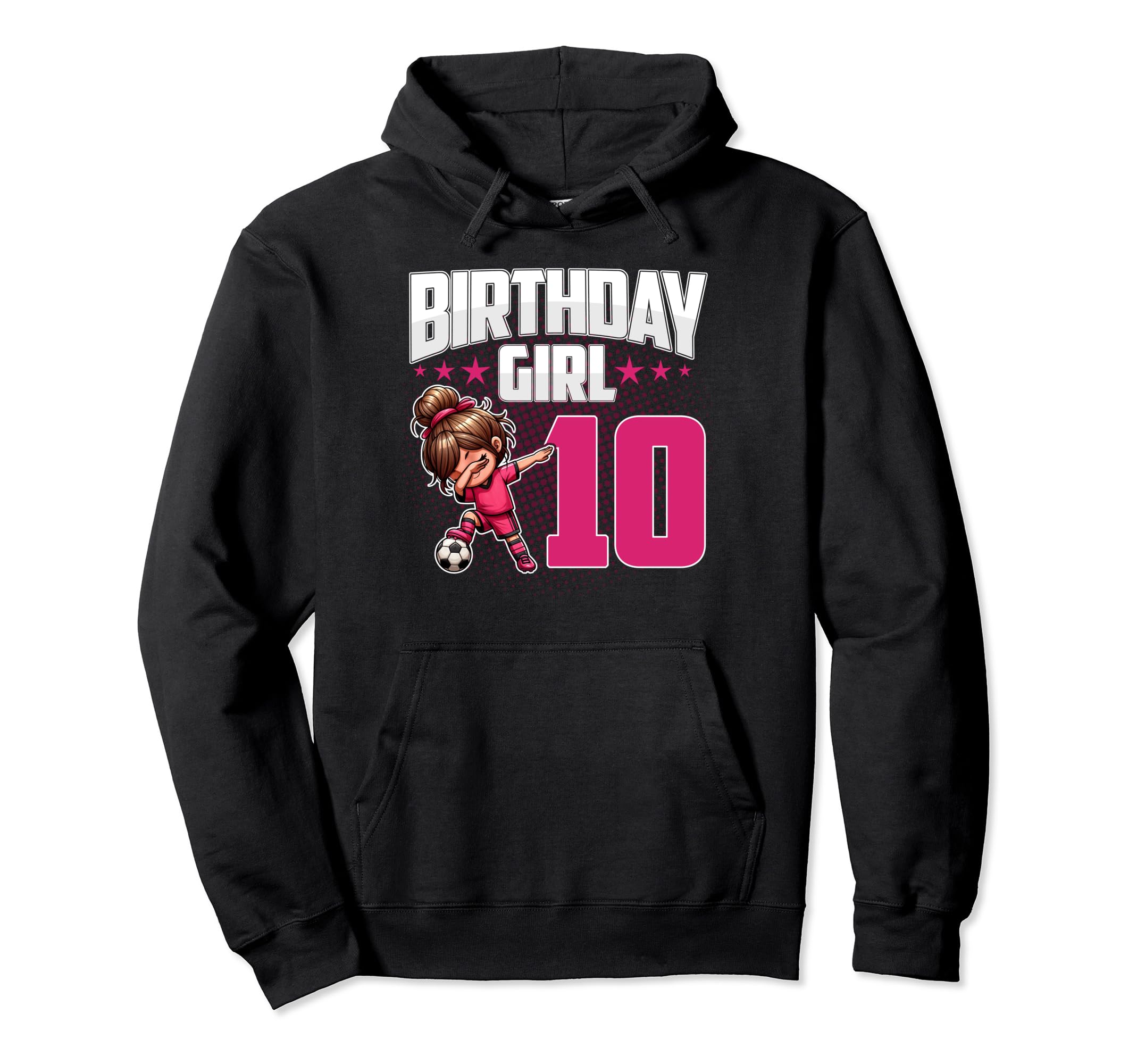 10Th Birthday Soccer Dabbing 10 Years Hoodie - Minimalist Print for Adults - T-Shirt, Sweatshirt, Hoodie
