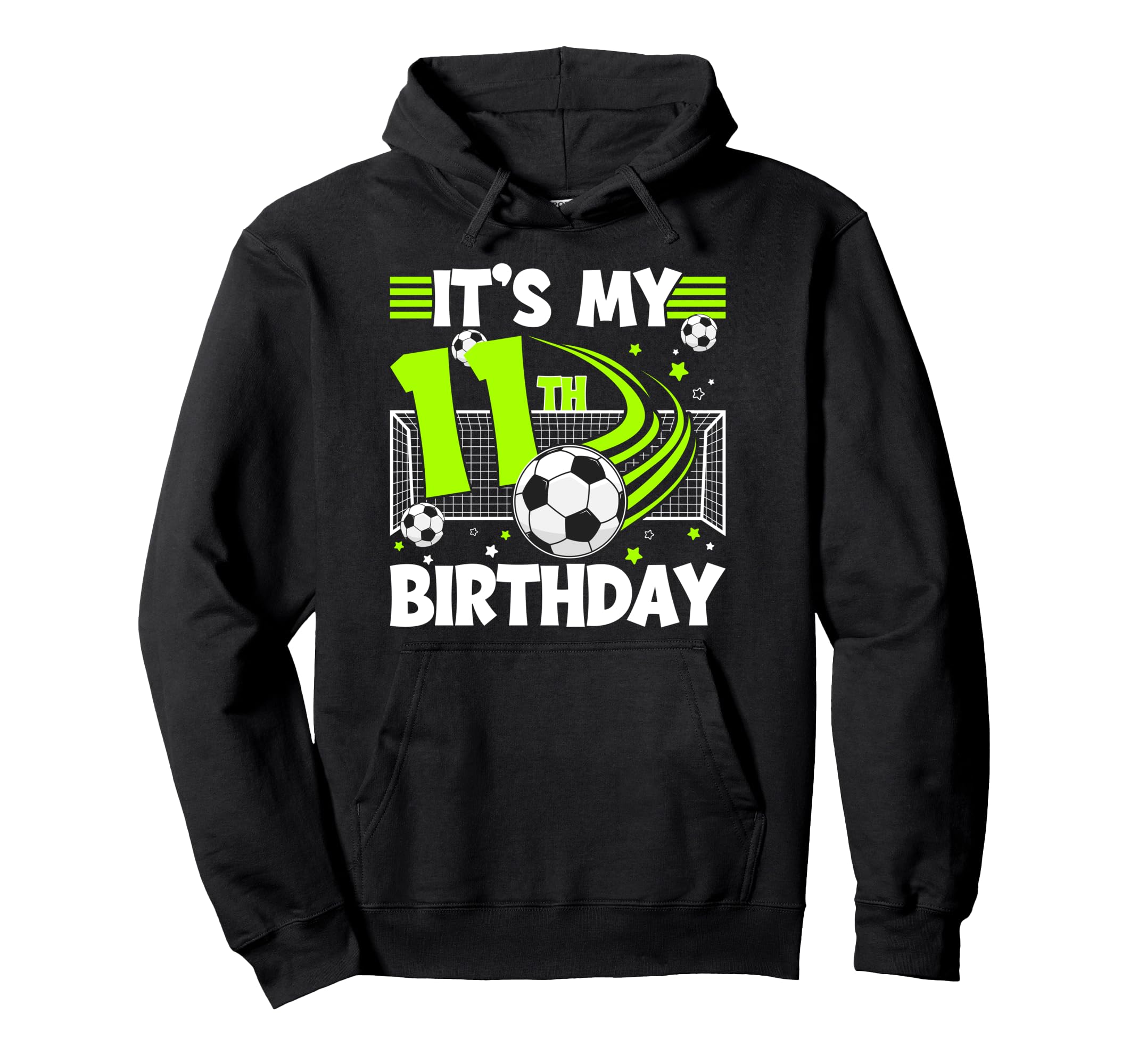 11Th Soccer Birthday Party 11 Year Hoodie - Aesthetic Graphic Men Women - T-Shirt, Sweatshirt, Hoodie