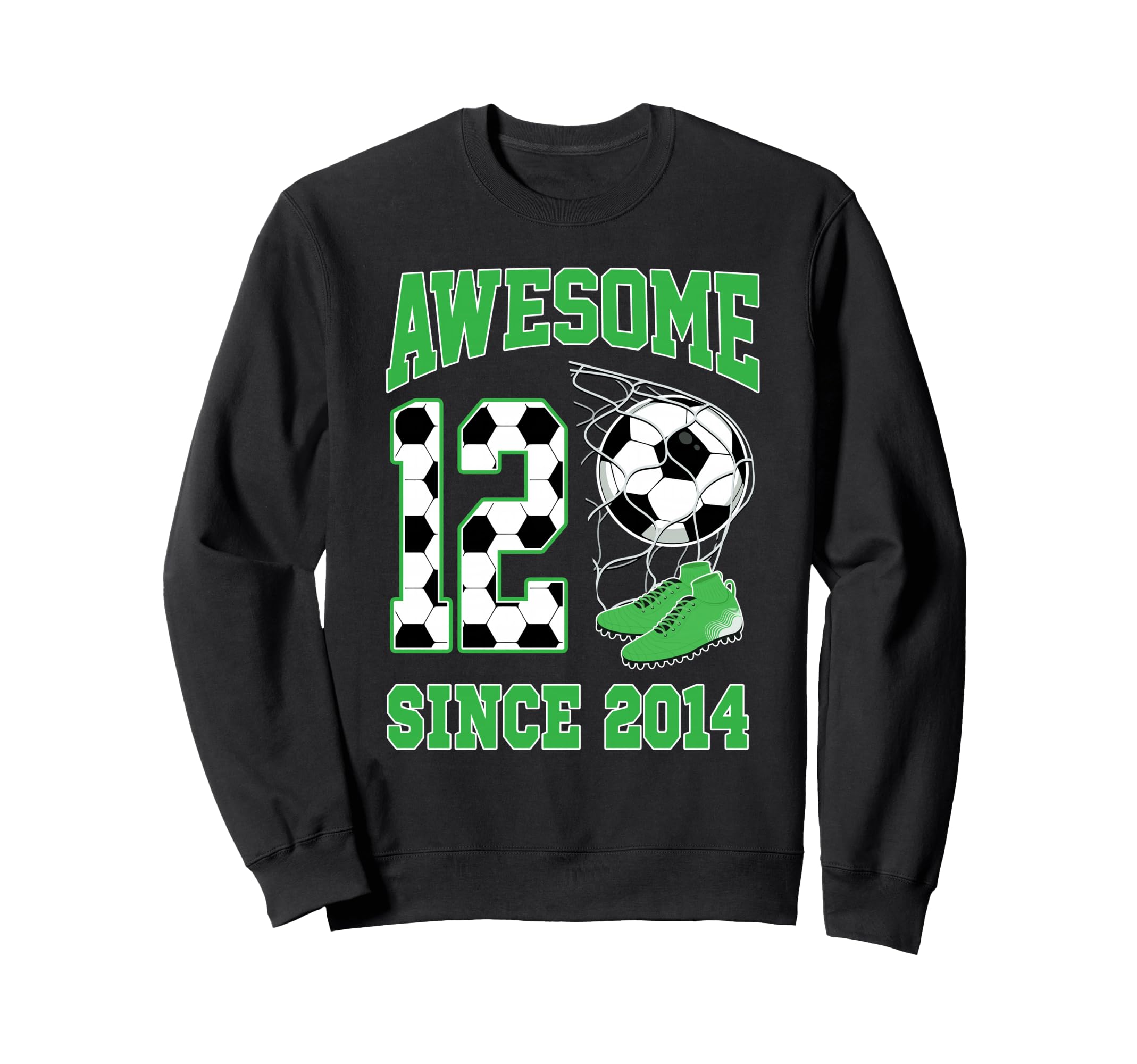 12 Year Old Awesome 12 Since 2014 Sweatshirt - Trendy Graphic Unisex - T-Shirt, Sweatshirt, Hoodie