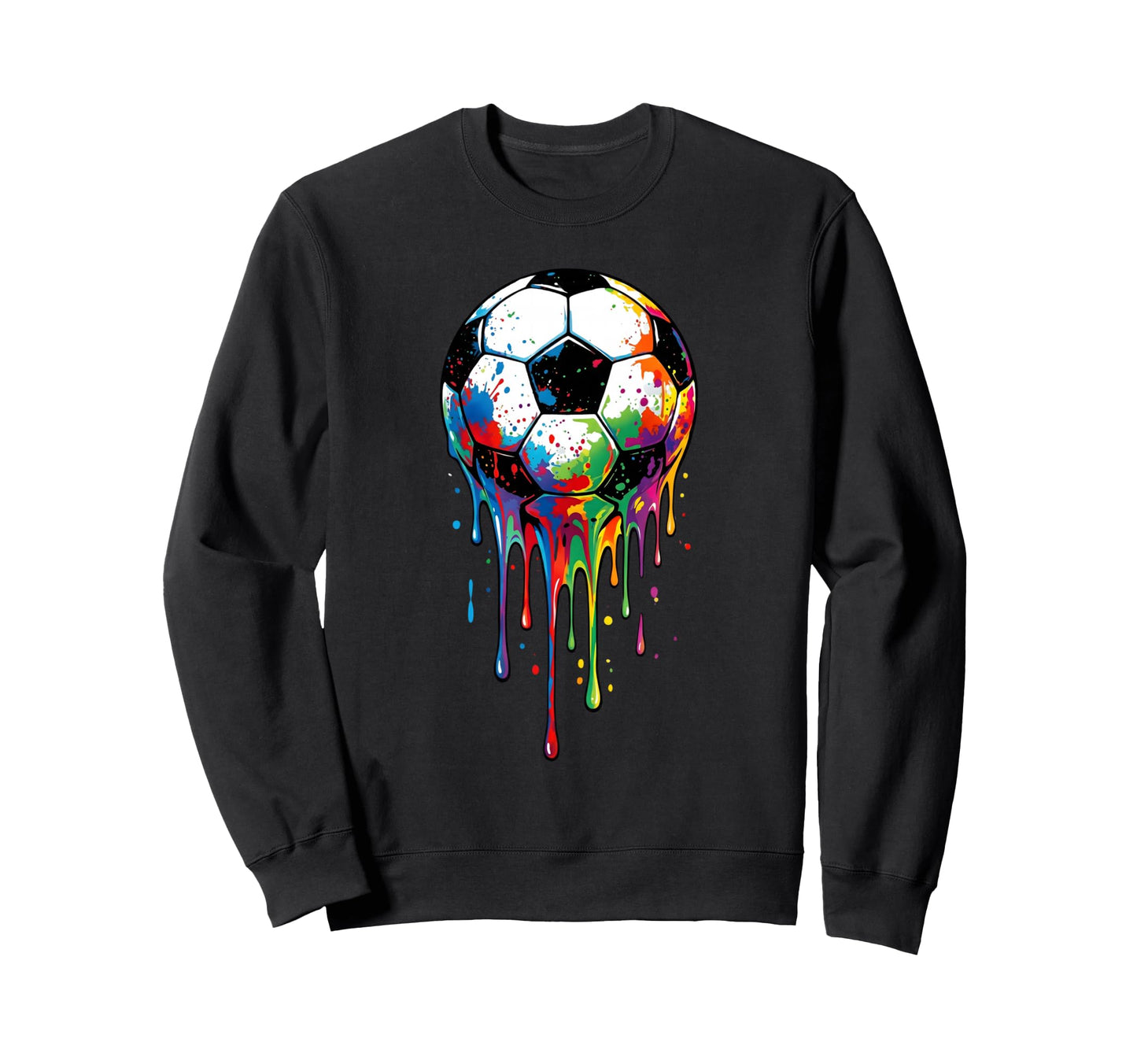 Dripping Soccer Drip Ice Cream Sweatshirt - Custom Art Print for Adults - T-Shirt, Sweatshirt, Hoodie