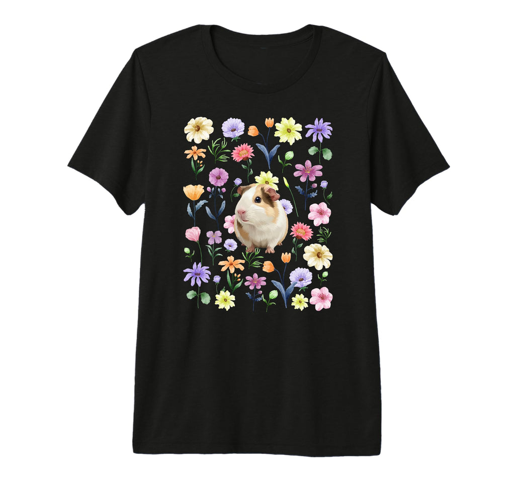 Guinea Pig Owner Flowers Guinea Pig Mom T-Shirt - Unique Graphic Unisex - T-Shirt, Sweatshirt, Hoodie